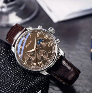 Men Business Wrist Watch Quartz Casual Belt Men's Watch Brown Watch